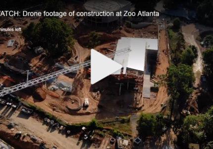 Drone footage of construction at Zoo Atlanta