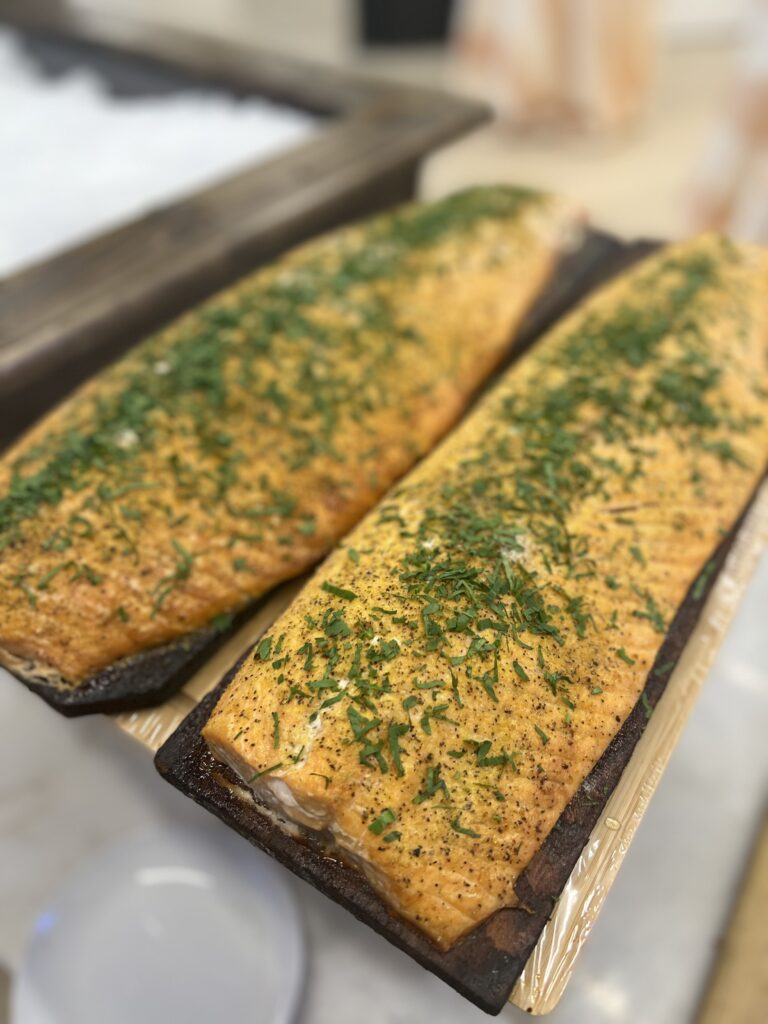 House Smoked Citrus Salmon on Cedar Plank