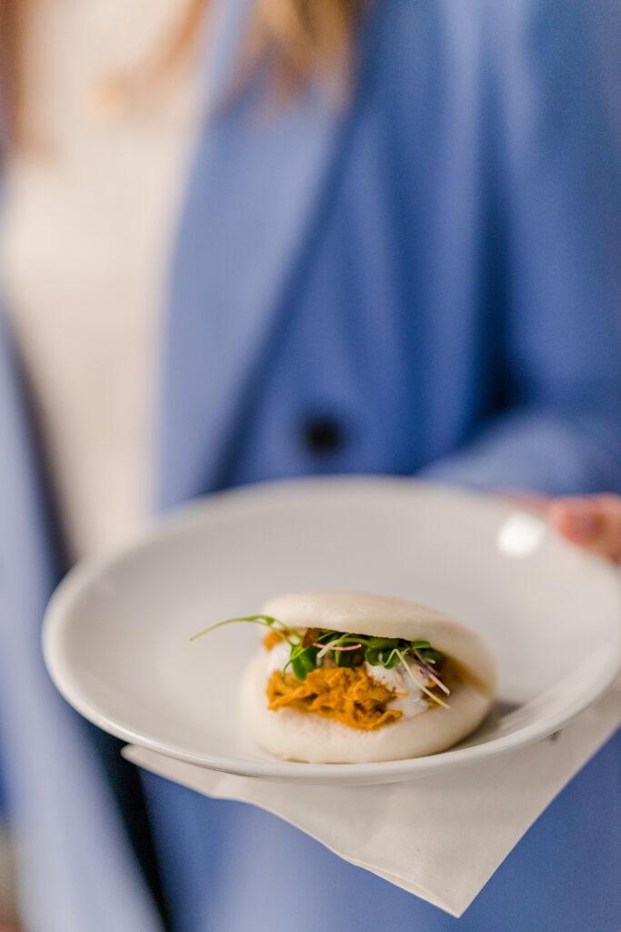 bao served on a plate