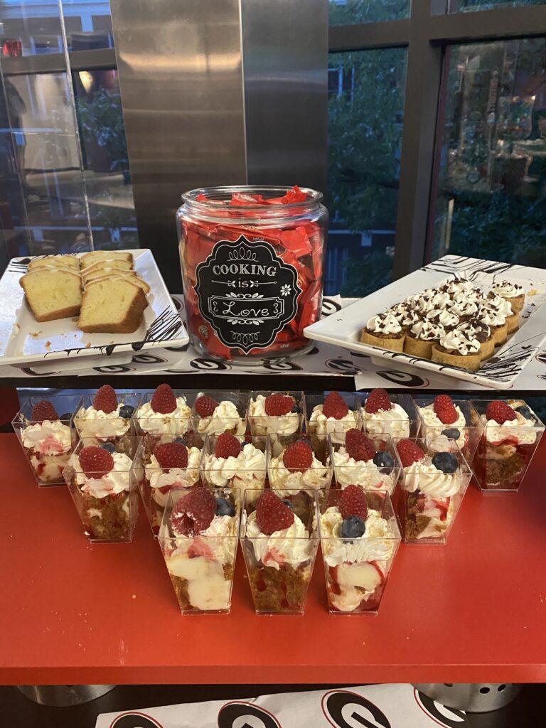 dessert display at uga