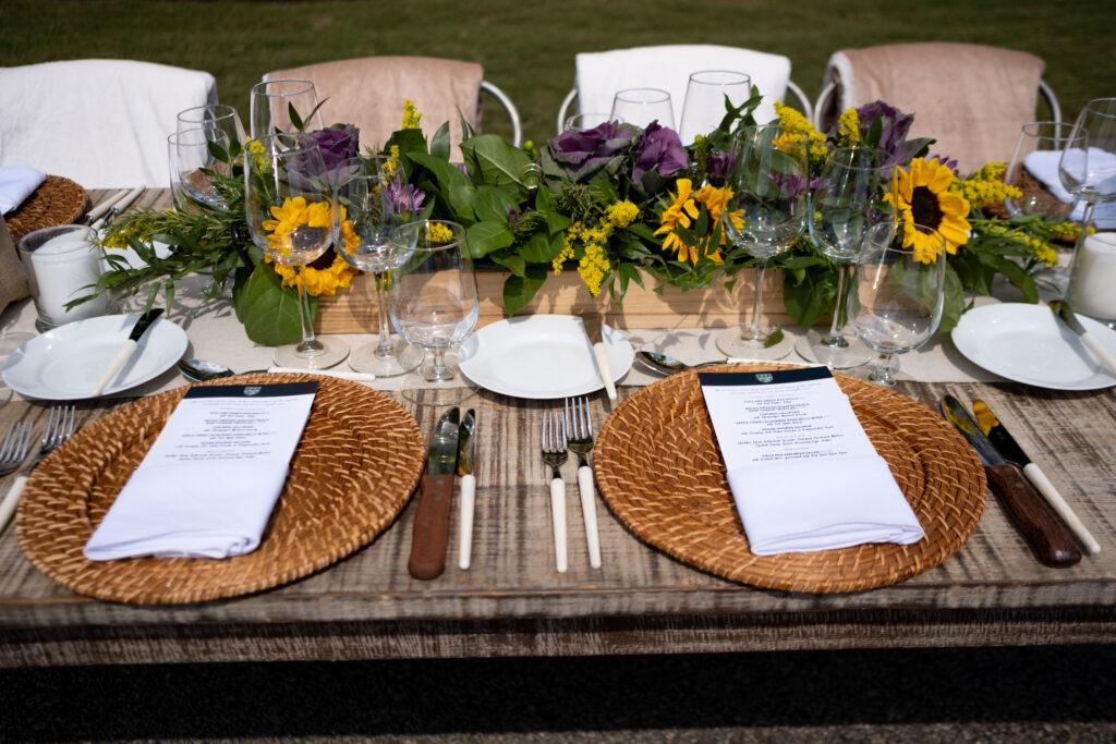 tablescape at outdoor event