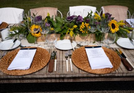 tablescape at outdoor event