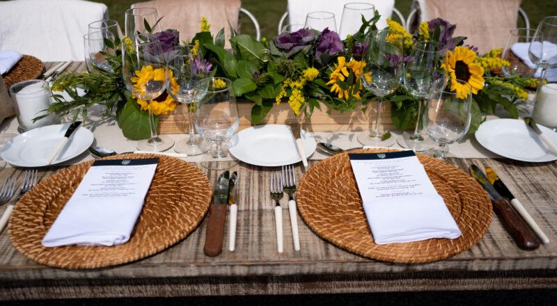 tablescape at outdoor event