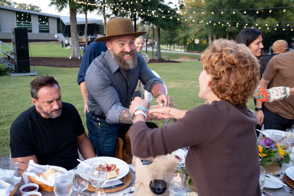 zac brown greeting people