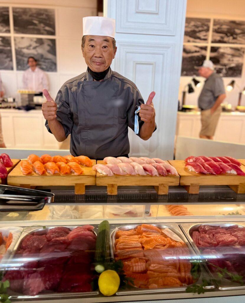 Chef-attended Sushi Station: Big Eye Tuna, King Salmon, Kanpachi
