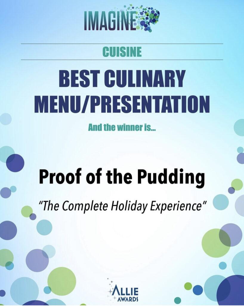 Allie Award - Best Culinary Menu