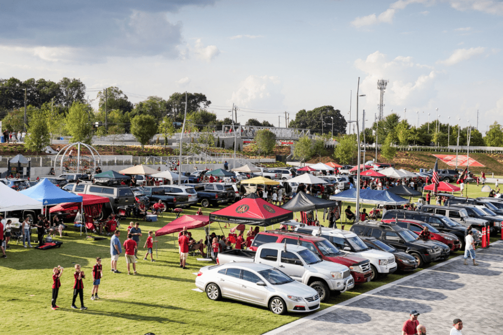 Atlanta United tailgating at the Home Depot backyard