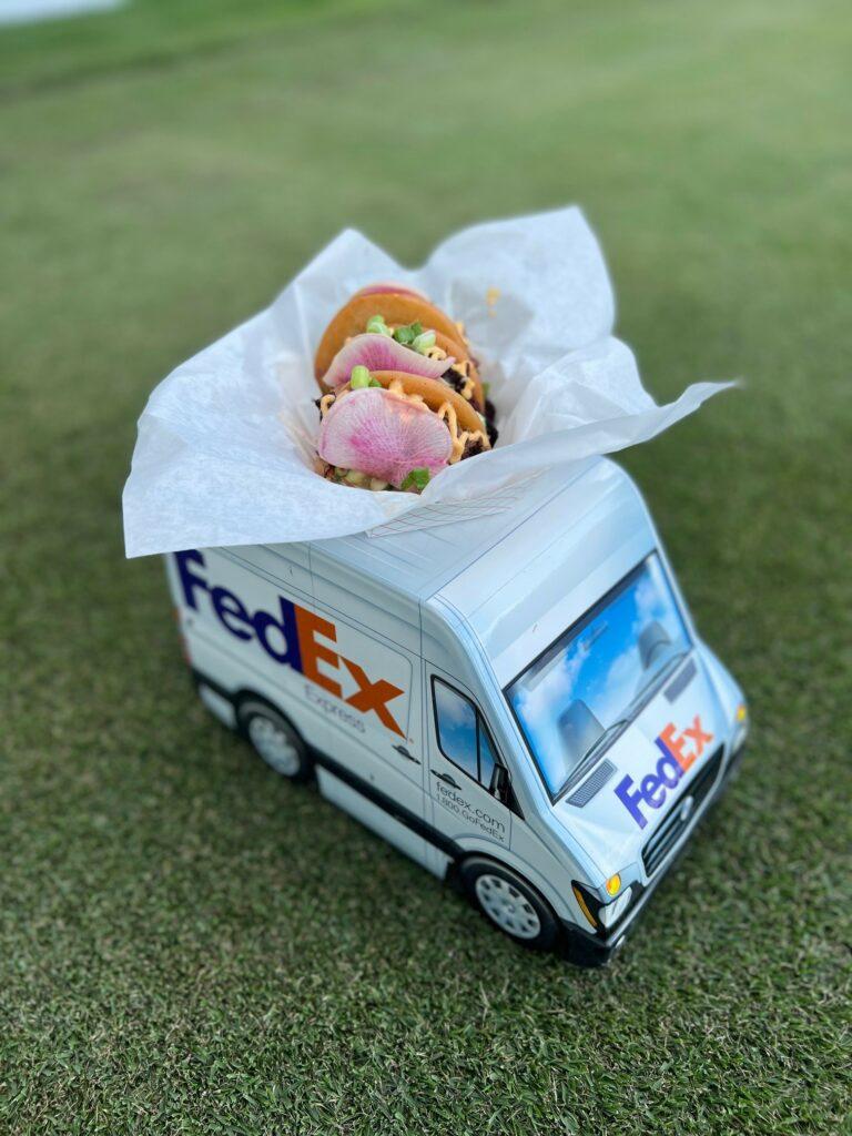 FedEx truck with delicious tacos