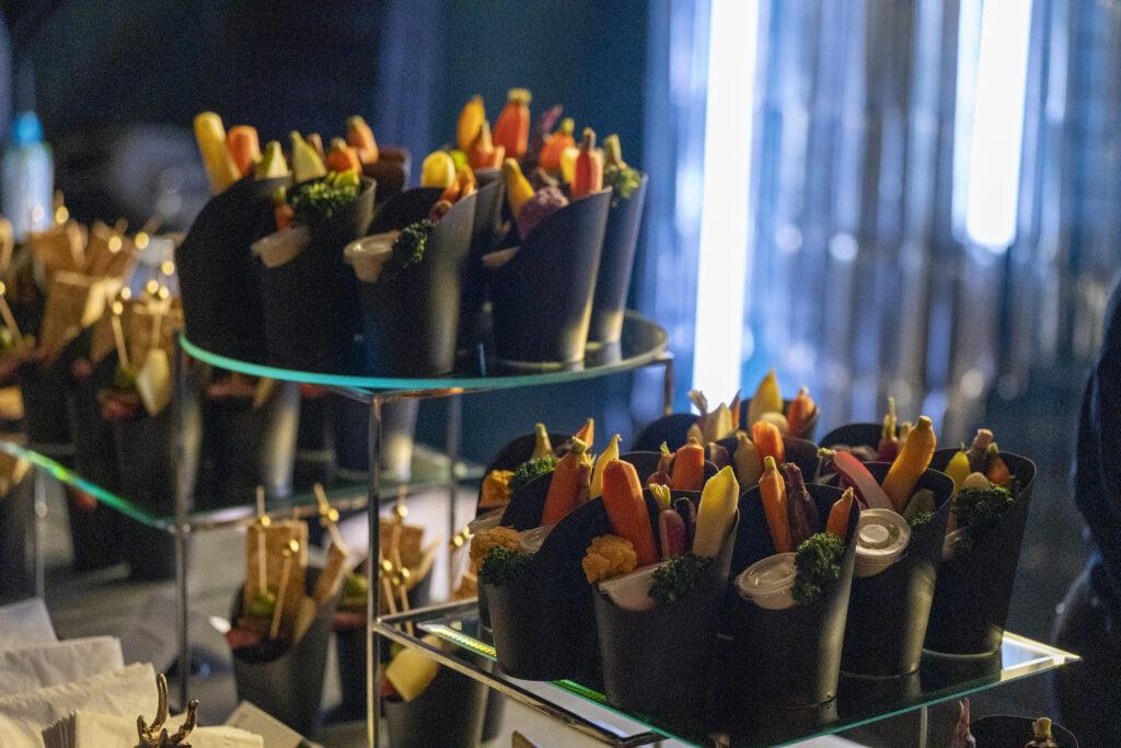 crudite vegetable cones