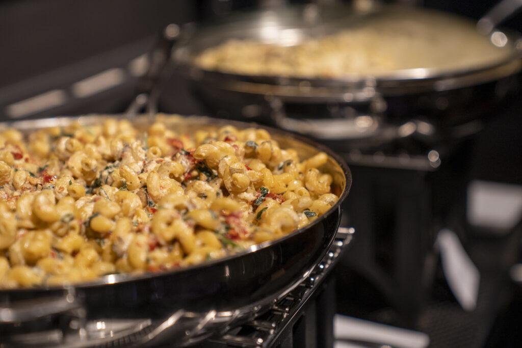 Cavatappi pasta with spinach and pesto cream