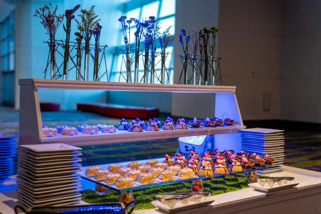 An array of desserts on display