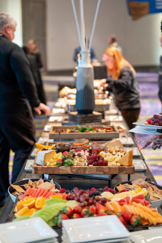 delicious appetizer spread at conference