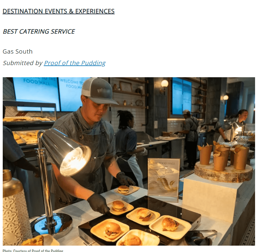 Best Catering Service Gas South Arena